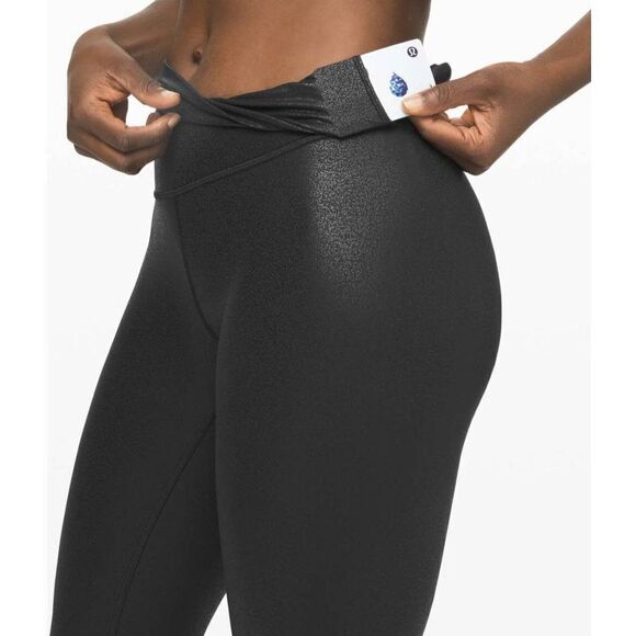 LULULEMON ATHLETICA Wunder Crop High-Rise 'Foil 21' Size 4 - Picture 3 of 9